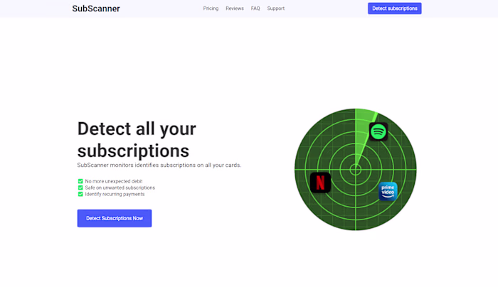 SubScanner open banking tool