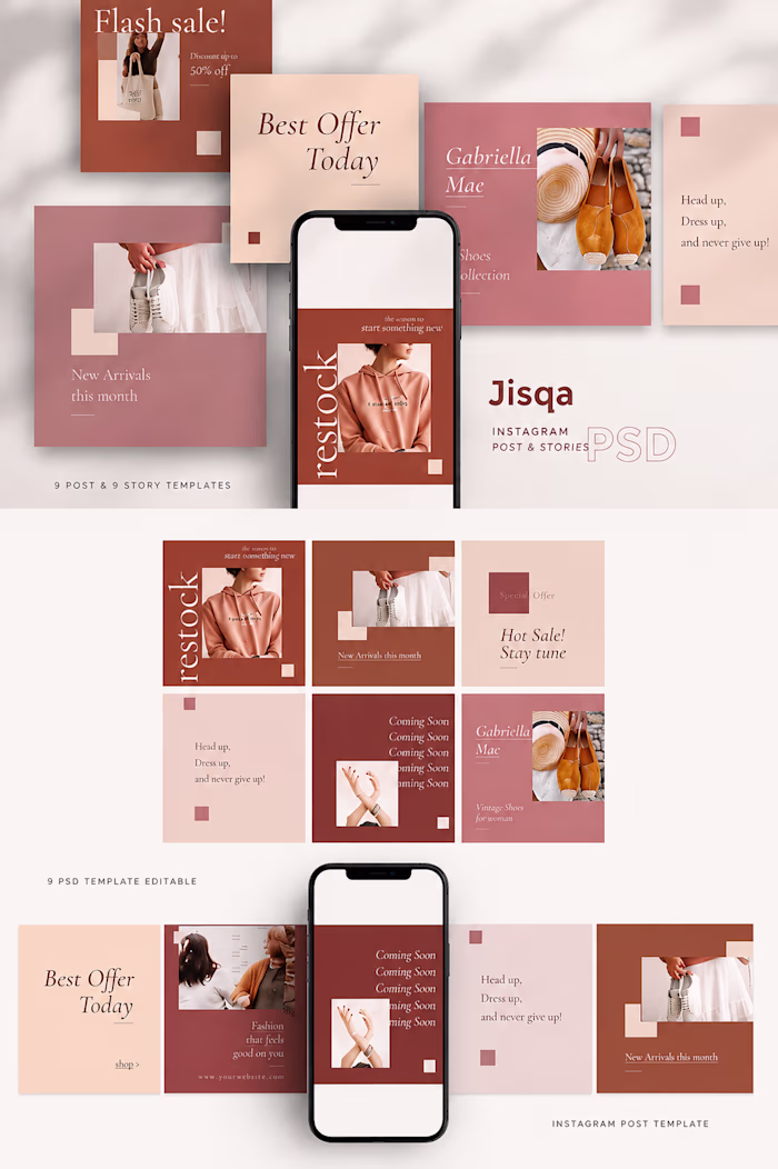 Modern Instagram Carousel Template Design
This