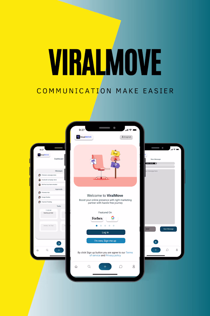 UI UX Design using Figma | ViralMove - DMA in Real Estate 🎯📢