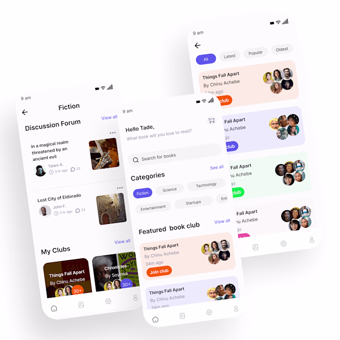 Book Club Forum App