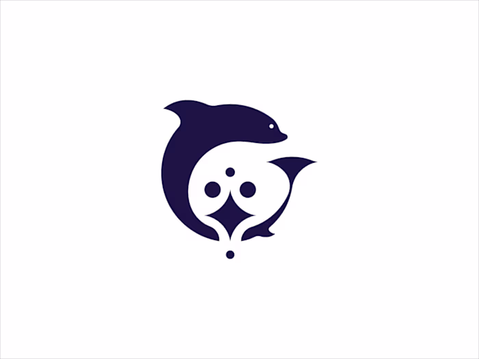 Innovative Dolphin AI Logo Design for Tech-Driven Brands