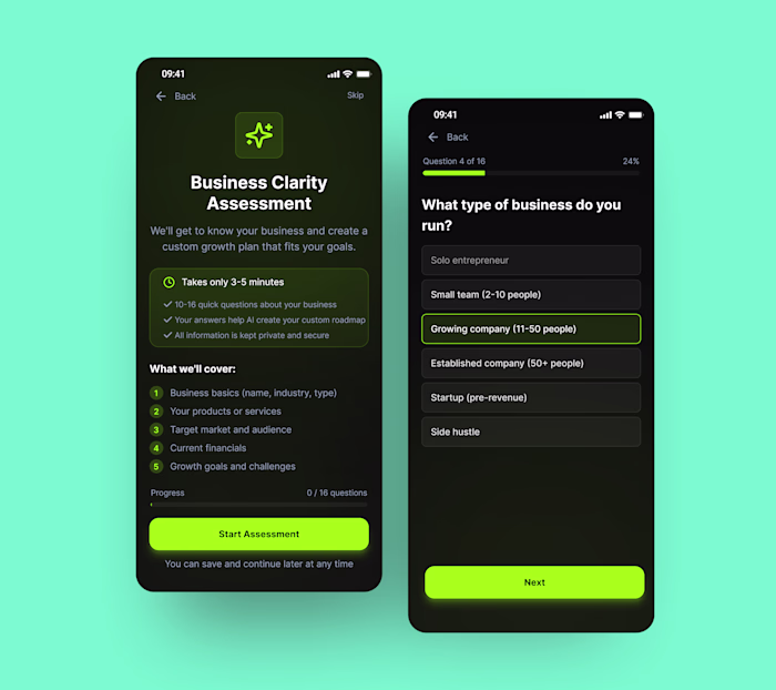 A focused onboarding-style assessment designed
