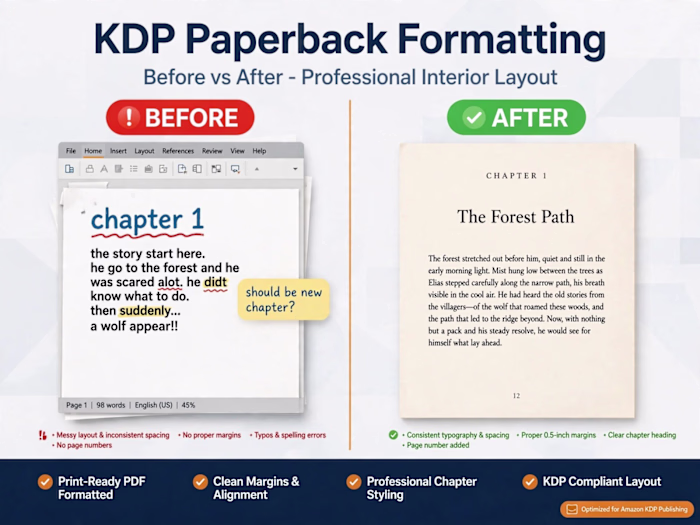 Formatted a 150-page manuscript for