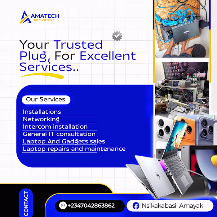 Flyer design for Amatech Computers