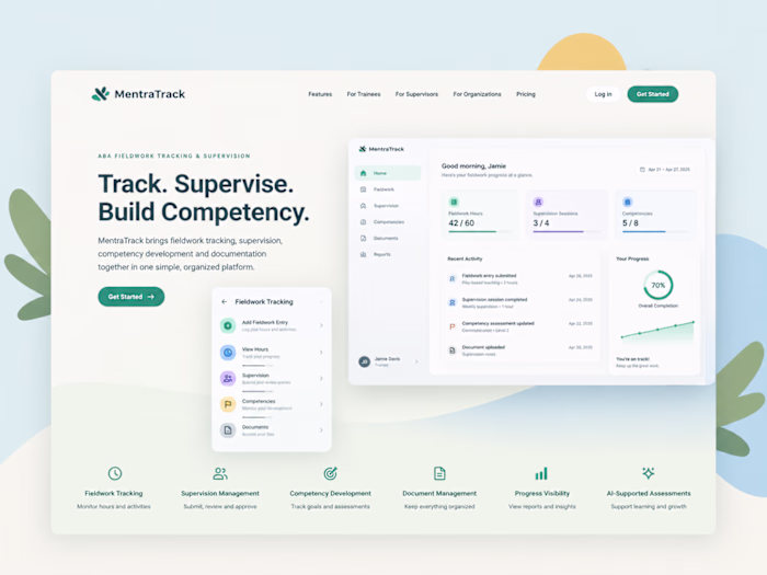 MentraTrack — ABA Fieldwork Tracking & Supervision Platform
