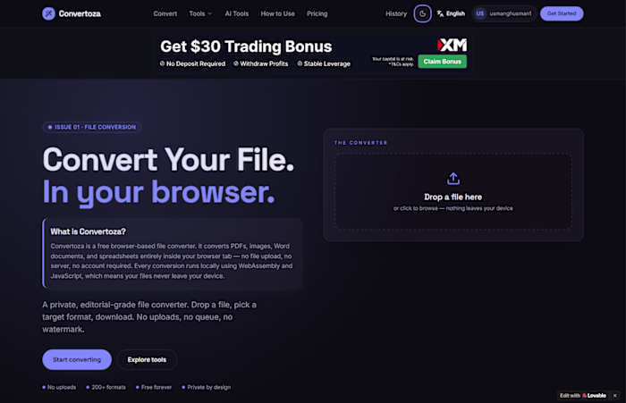 Convertoza | Convert Your File. In your browser