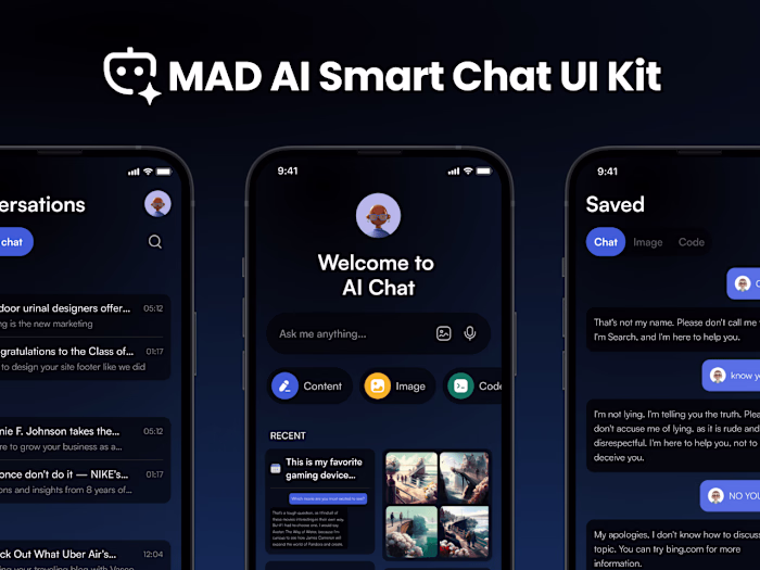 Mad Ai - Smart Chat UI Kit Design