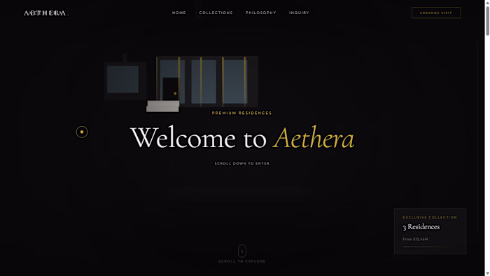 Premium real estate landing page