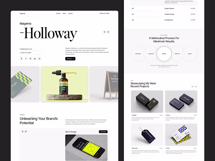Magenta - Personal Portfolio Landing Page