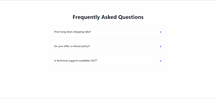 Ready to Paste FAQ Component