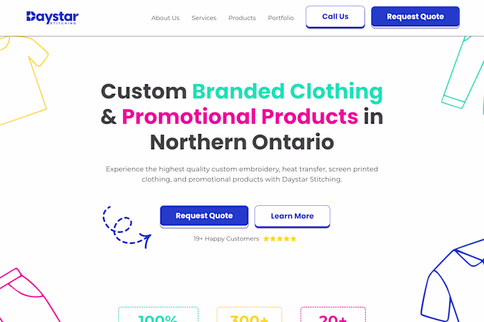 Website for Embroidery Company
