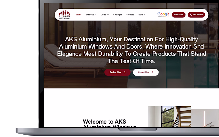 AKS Aluminium Windows Website Development