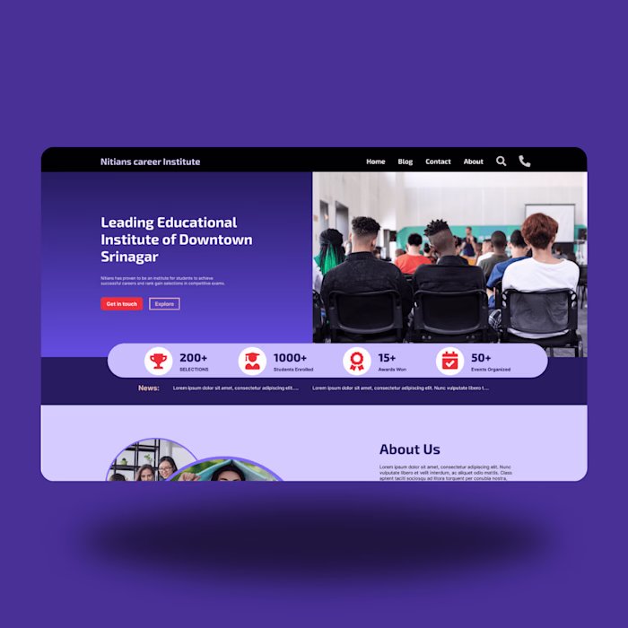 Website for Education Center