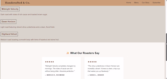 Live HTML/CSS Landing Page Showcase – Figma to Code