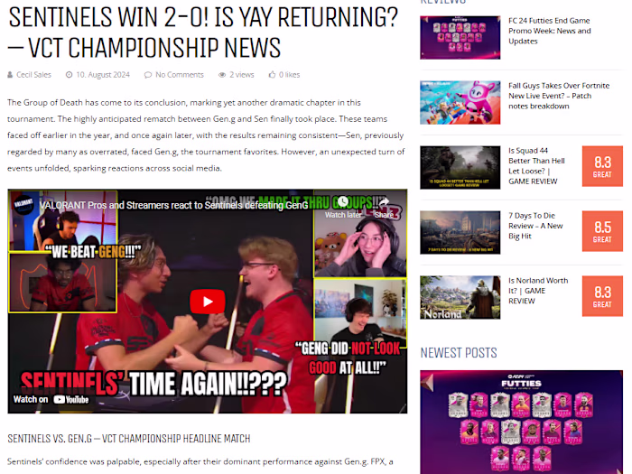 Daily Blog Posts On Everything Related to gaming