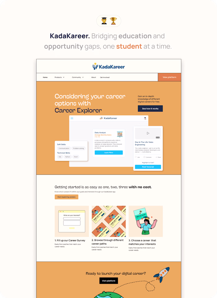 KadaKareer Website Redesign