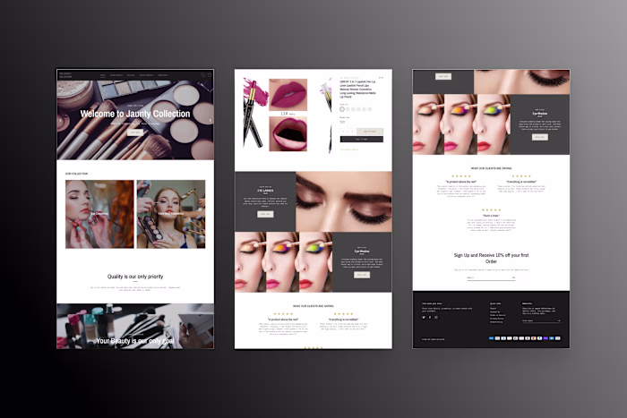 Cosmetics and Beauty Shopify Website