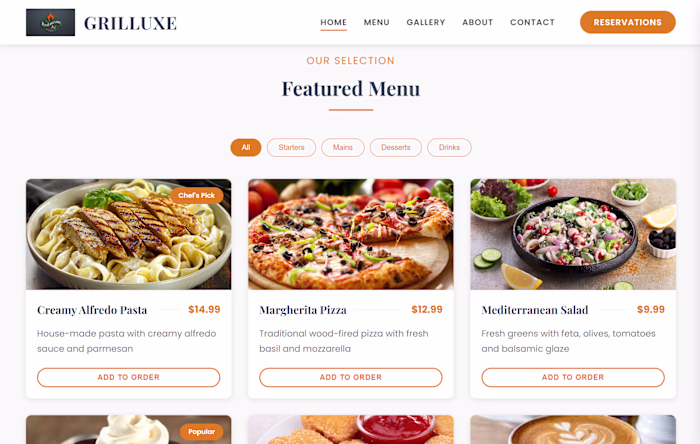 Title: Grilluxe | Modern Restaurant