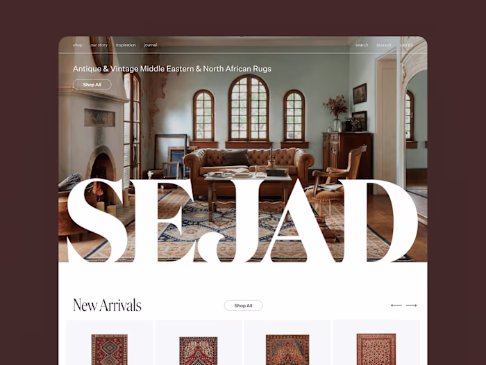 Sejad – E-Commerce Landing Page