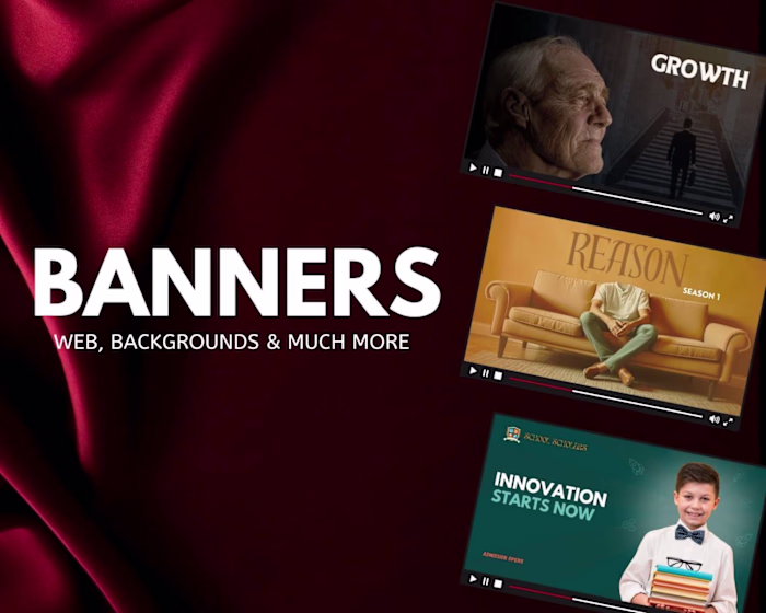 Web banners and Social backgrounds