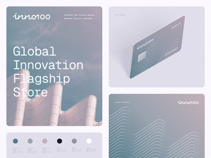Brand identity for INNO100, a