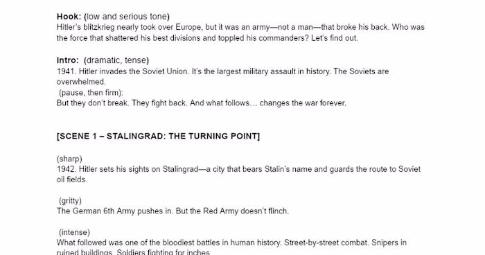 The Army That Ended Empires: A Yarnhub Script