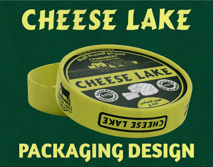 Cheese lake Camembert packaging design :: Behance