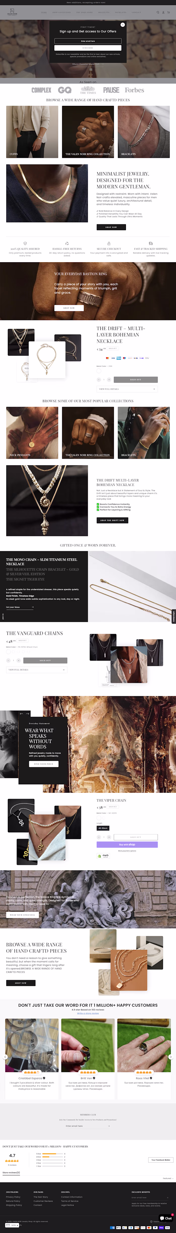 Valen Noir Online Presence Design and Development