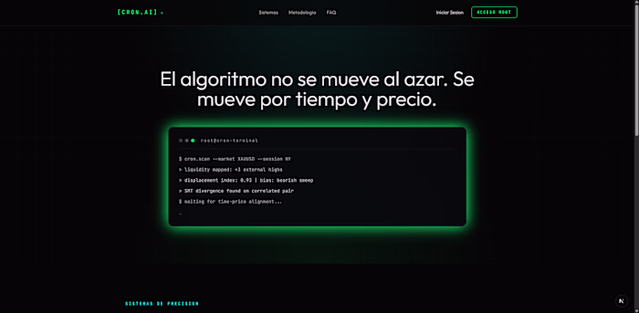 Cron: Algorithmic Trading Terminal UI