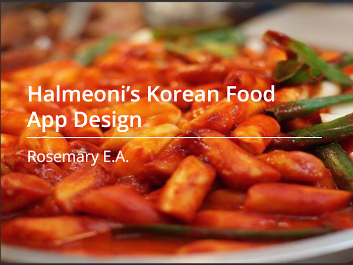 Food delivery app for Non-korean speakers in Seoul.