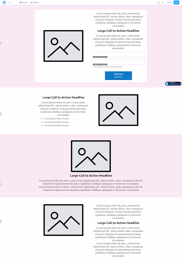 This a landing page I'm