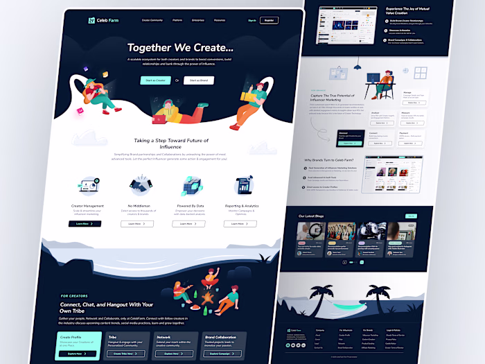 Celeb Farm - Landing Page