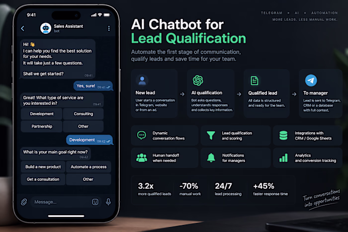 AI Lead Qualification Chatbot

I built