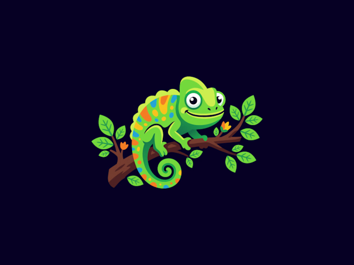 Chameleon Vector Logo Available For