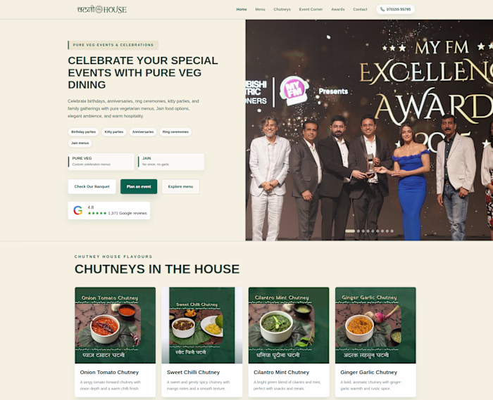 Built a Premium Restaurant Website