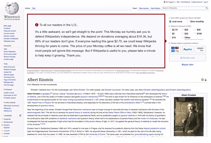 Wikipedia's Fundraising