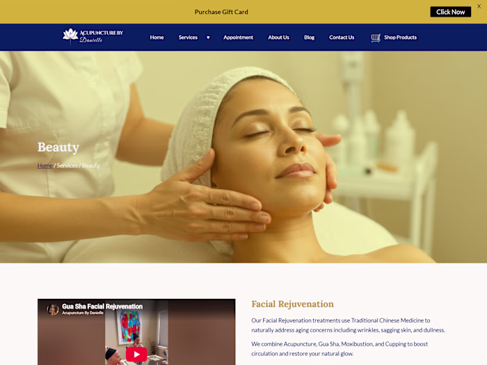 Website Redesign for Acupuncture by Danielle