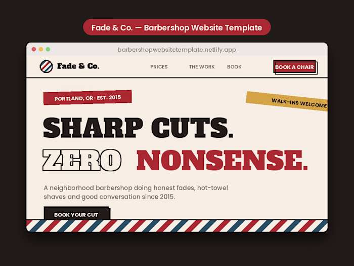 A retro-modern website for a