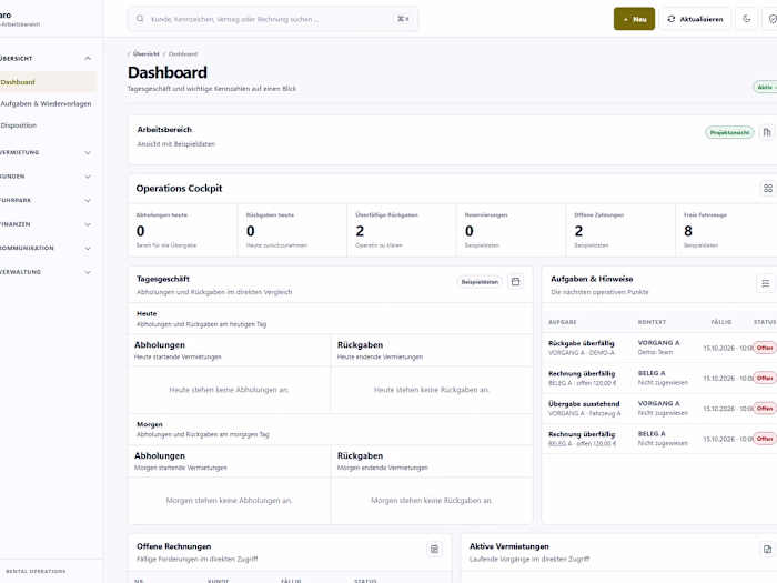 Fleetaro | Rental Operations & CRM Web App