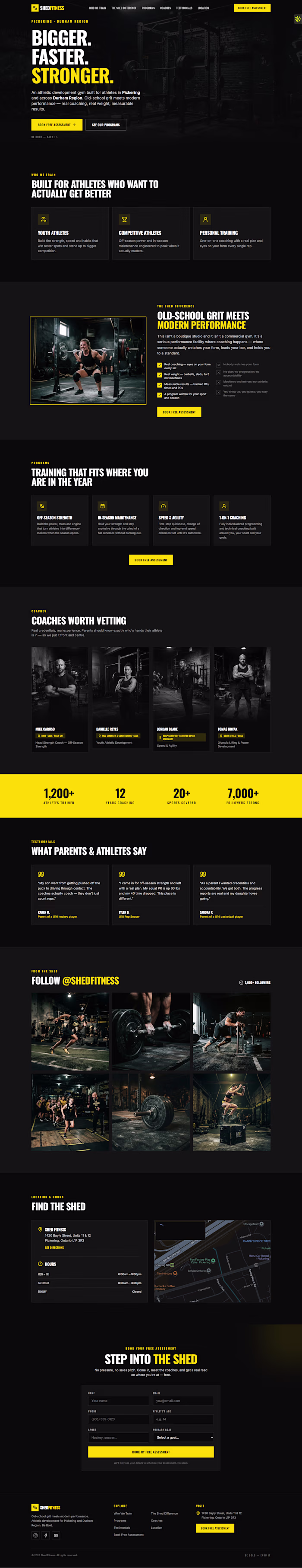 Shed Fitness Branding and Web Rebrand