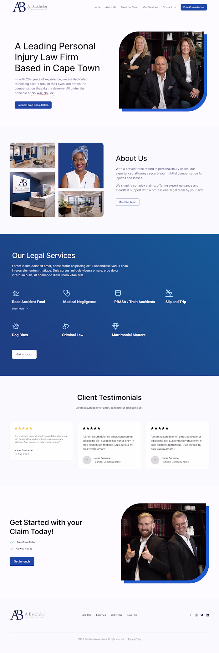 A Beautiful Redesigned Legal Website [Design & Development]