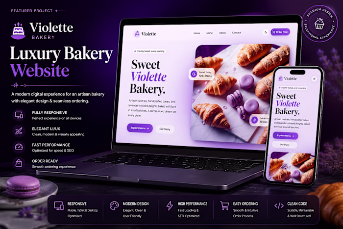 Violette — Luxury Bakery Website