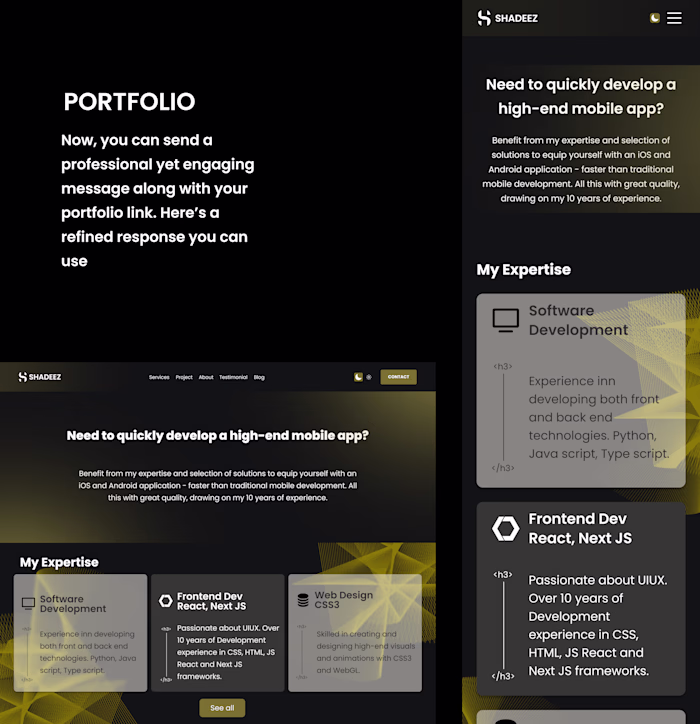 A portfolio for a Web Developer