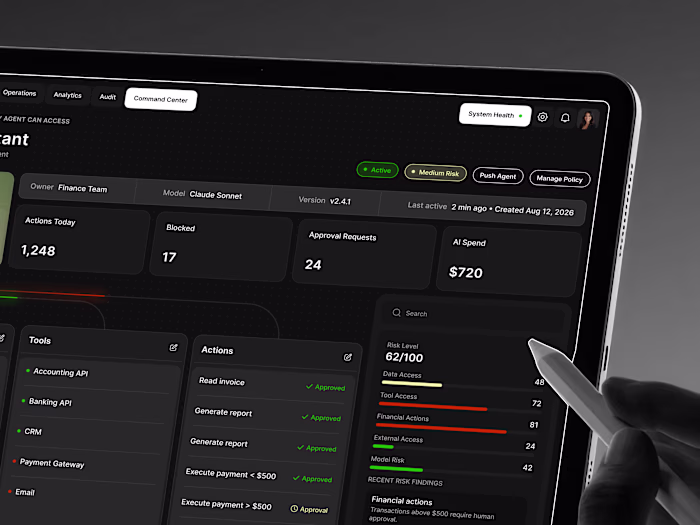 AgentGuard — AI Agent Overview & Governance Dashboard