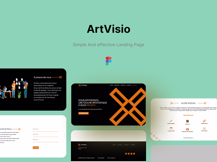 Artvisio Landing Page