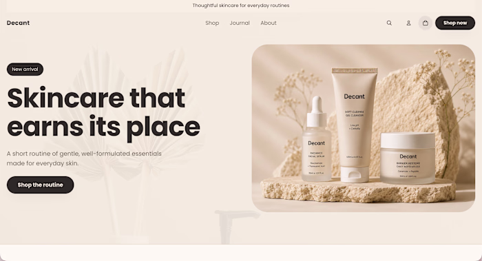 Built Decant, a Shopify Online