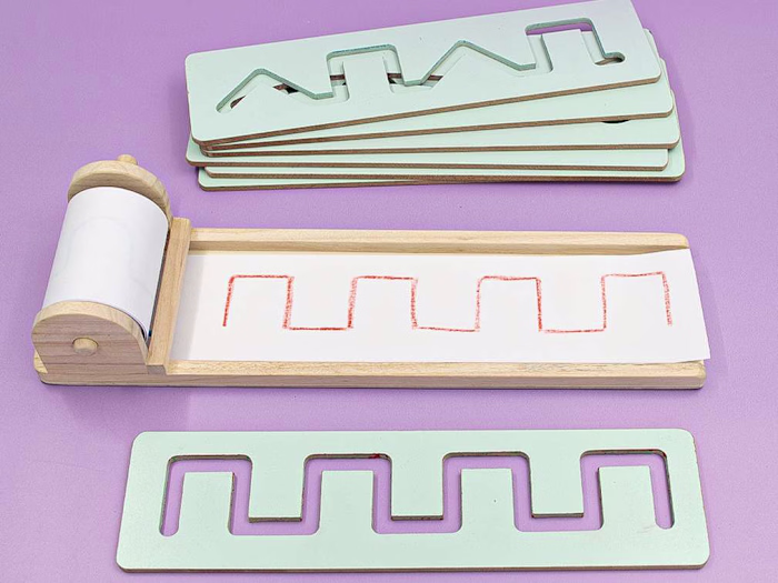 Industrial Design: Pre-Writing Educational Templates in wood