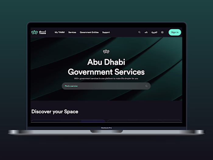 TAMM: Abu Dhabi Government Services | UX/UI Design 