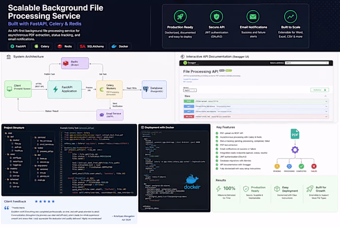 Scalable Background File Processing Service