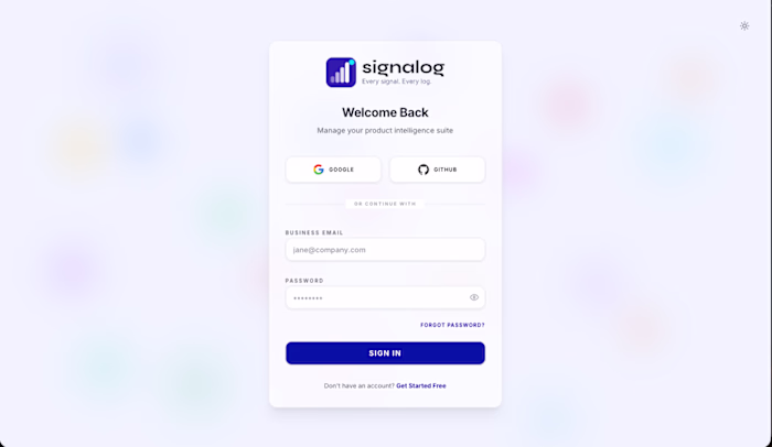 Signalog App — Product Analytics,